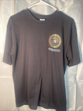 Proud to Have Served USMC Marines Veteran Black Graphic Shirt Size Med EUC #5184